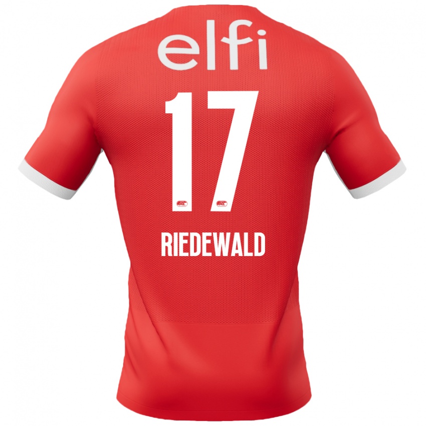 Kinderen Kenzo Riedewald #17 Rood Wit Thuisshirt Thuistenue 2024/25 T-Shirt