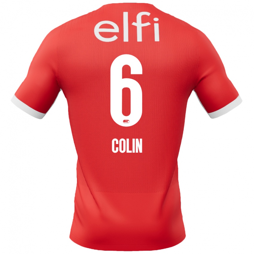 Kinderen Isa Colin #6 Rood Wit Thuisshirt Thuistenue 2024/25 T-Shirt