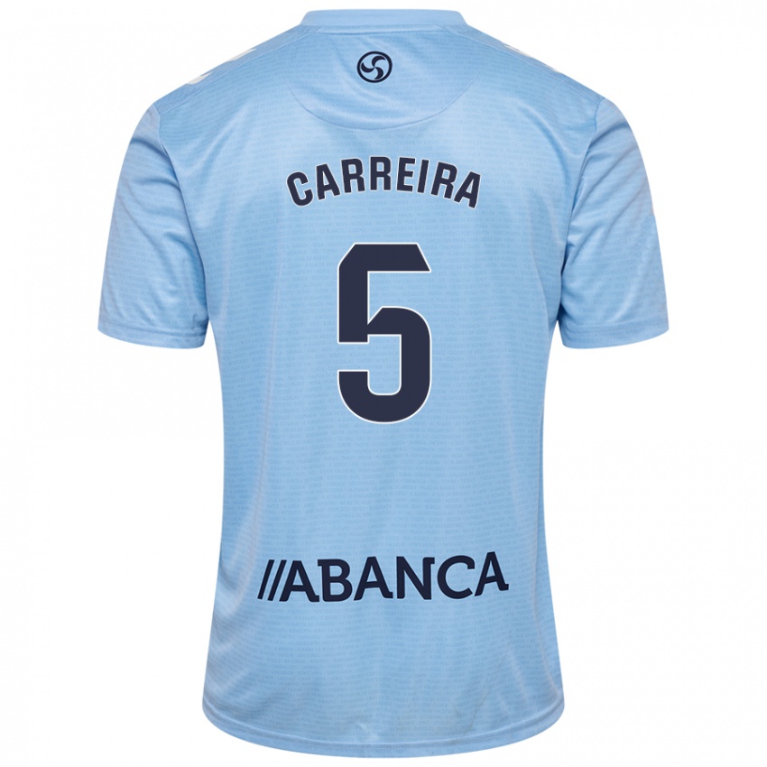 Kinderen Sergio Carreira #5 Hemelsblauw Thuisshirt Thuistenue 2024/25 T-Shirt