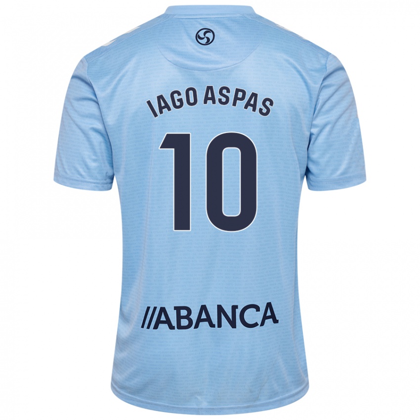 Kinderen Iago Aspas #10 Hemelsblauw Thuisshirt Thuistenue 2024/25 T-Shirt