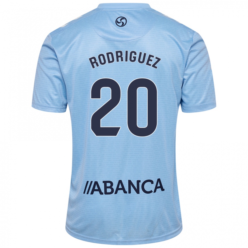 Kinderen Javi Rodríguez #20 Hemelsblauw Thuisshirt Thuistenue 2024/25 T-Shirt