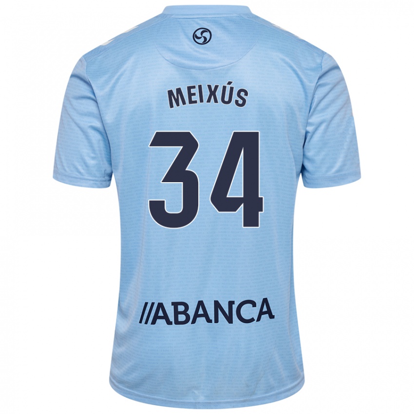 Kinderen Pablo Meixús #34 Hemelsblauw Thuisshirt Thuistenue 2024/25 T-Shirt