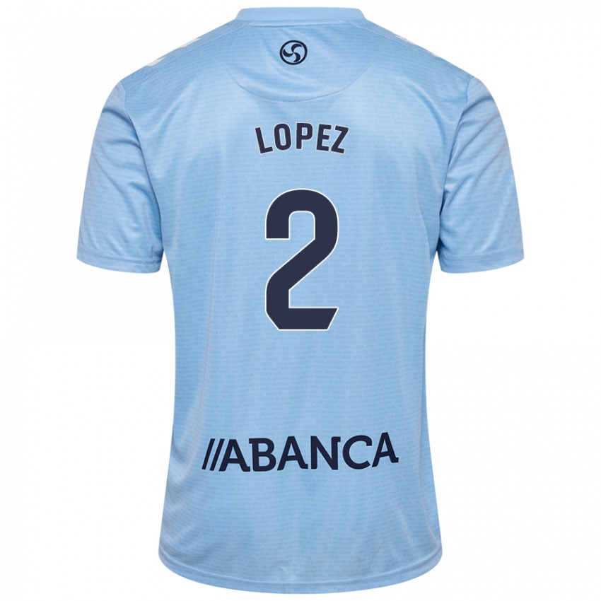 Kinderen Iván López #2 Hemelsblauw Thuisshirt Thuistenue 2024/25 T-Shirt