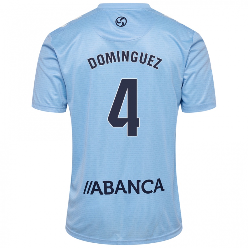 Kinderen Javi Domínguez #4 Hemelsblauw Thuisshirt Thuistenue 2024/25 T-Shirt