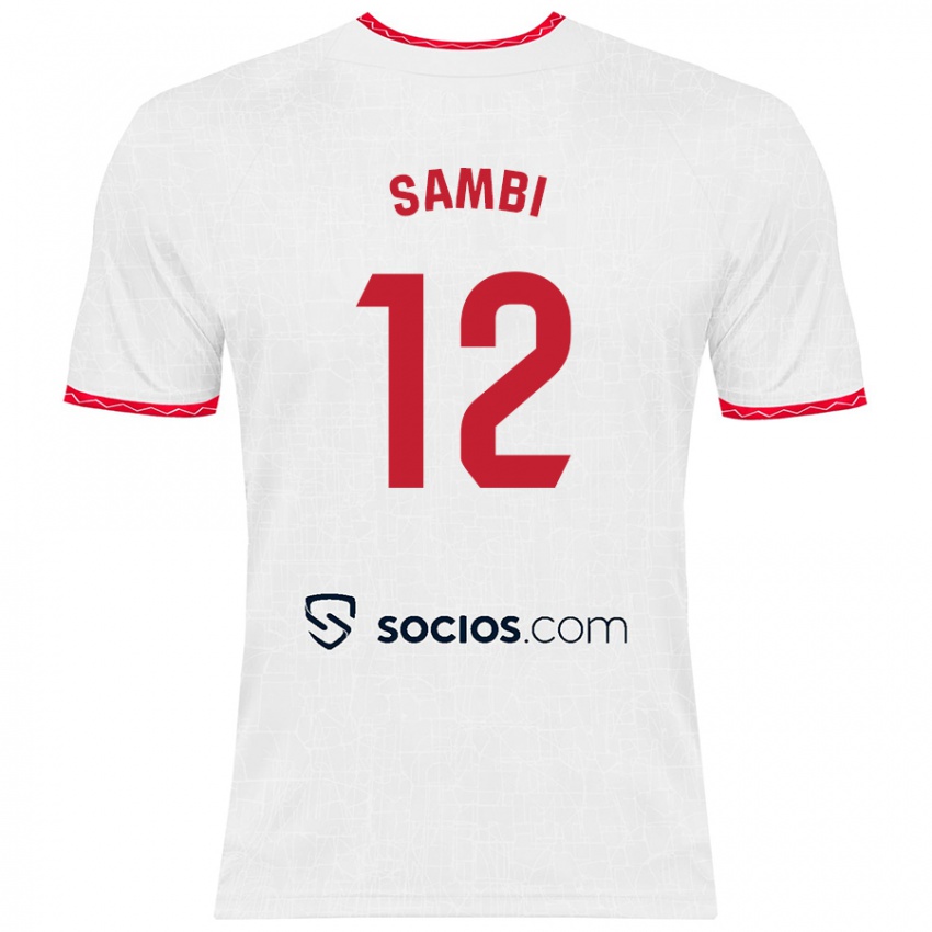 Kinderen Albert Sambi Lokonga #12 Wit Rood Thuisshirt Thuistenue 2024/25 T-Shirt