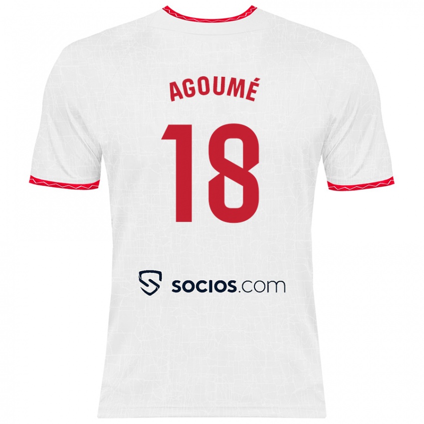 Kinderen Lucien Agoume #18 Wit Rood Thuisshirt Thuistenue 2024/25 T-Shirt