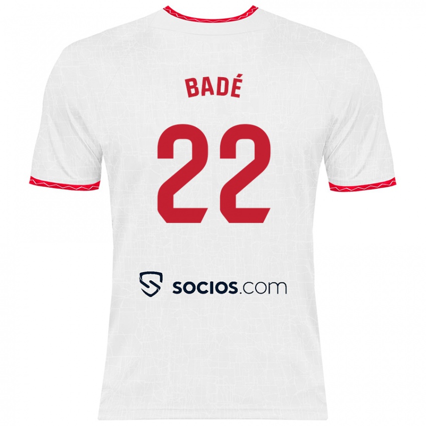 Kinderen Loïc Badé #22 Wit Rood Thuisshirt Thuistenue 2024/25 T-Shirt