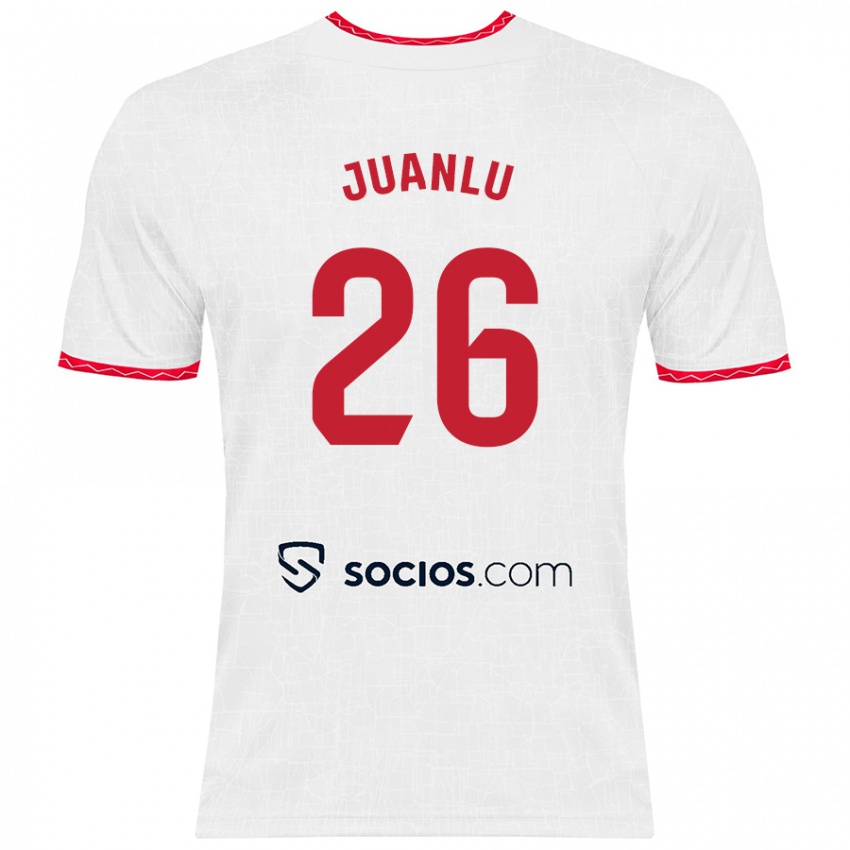 Kinderen Juanlu Sánchez #26 Wit Rood Thuisshirt Thuistenue 2024/25 T-Shirt