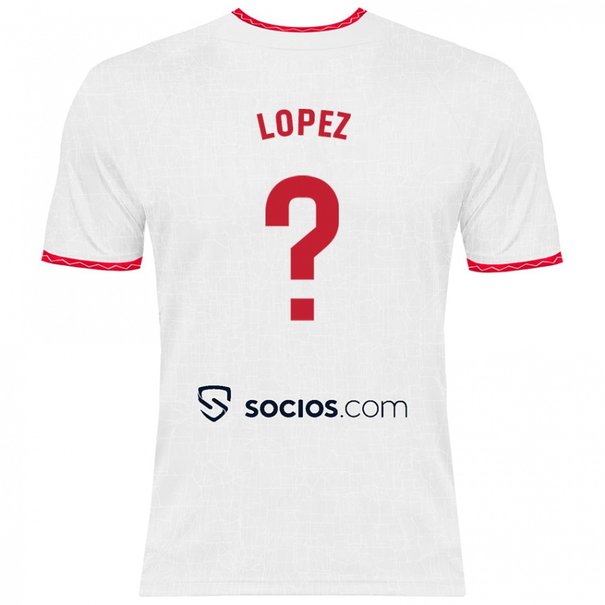 Kinderen David López #0 Wit Rood Thuisshirt Thuistenue 2024/25 T-Shirt