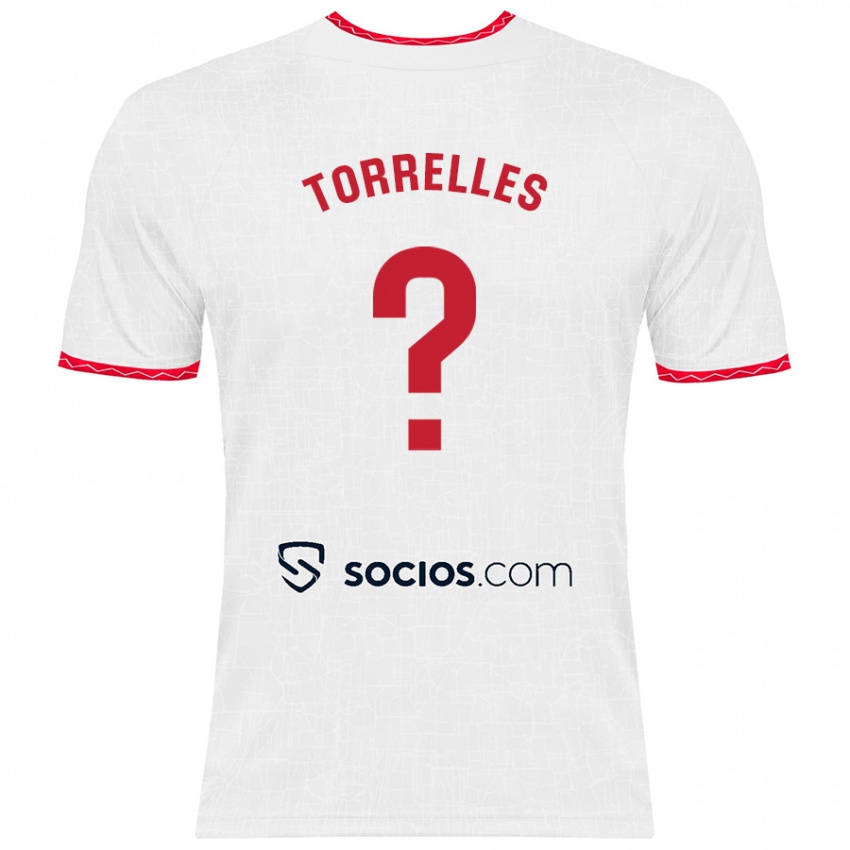 Kinderen Genís Torrelles #0 Wit Rood Thuisshirt Thuistenue 2024/25 T-Shirt