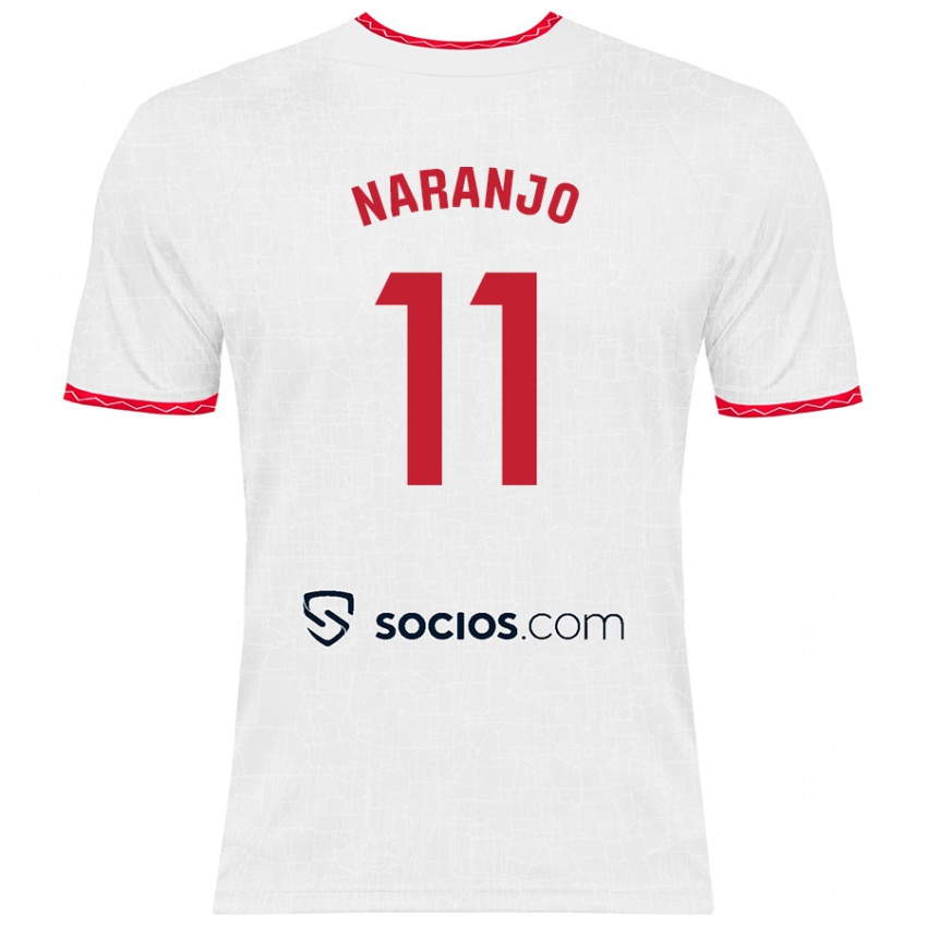 Kinderen Mario Naranjo #11 Wit Rood Thuisshirt Thuistenue 2024/25 T-Shirt