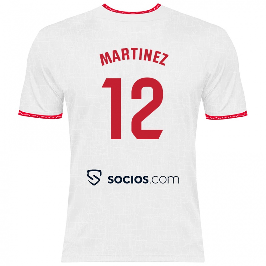 Kinderen Gabri Martinez #12 Wit Rood Thuisshirt Thuistenue 2024/25 T-Shirt