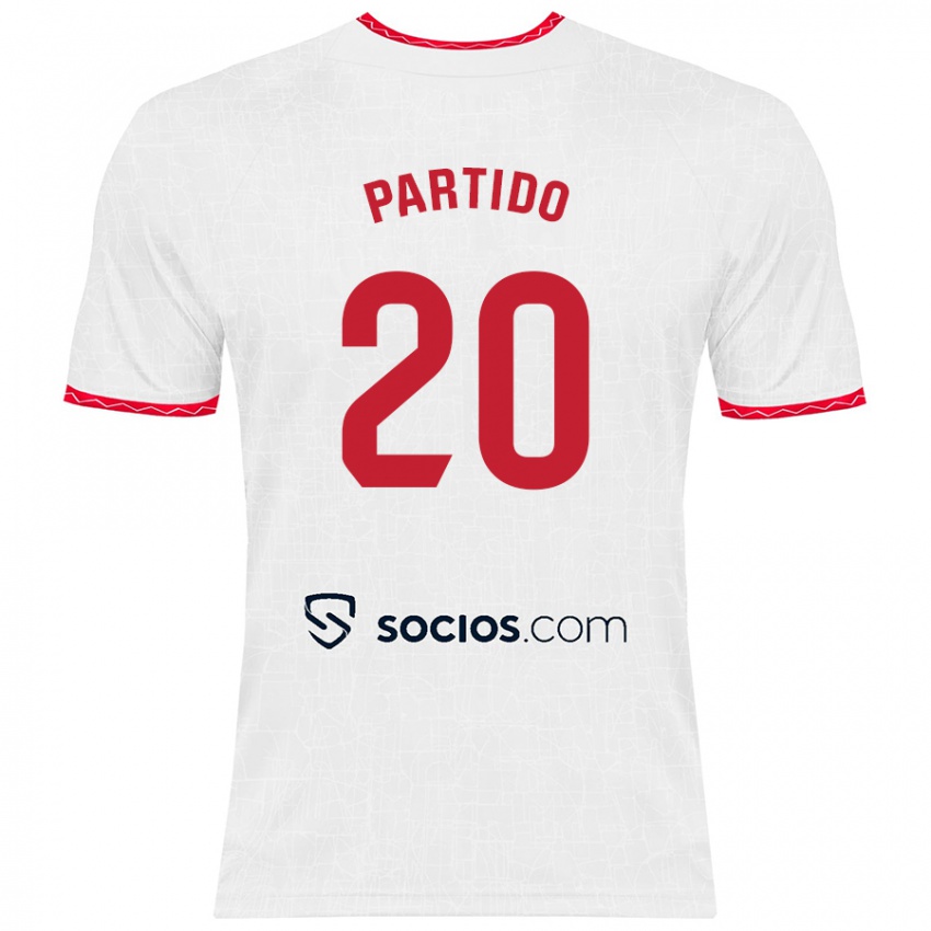 Kinderen Paula Partido #20 Wit Rood Thuisshirt Thuistenue 2024/25 T-Shirt