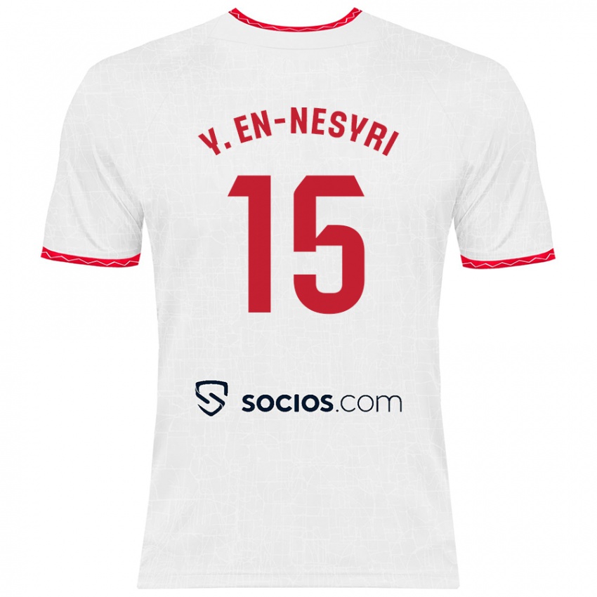 Kinderen Youssef En-Nesyri #15 Wit Rood Thuisshirt Thuistenue 2024/25 T-Shirt