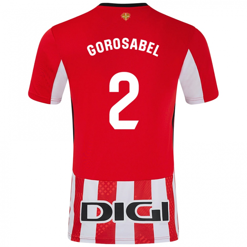 Kinderen Andoni Gorosabel #2 Rood Wit Thuisshirt Thuistenue 2024/25 T-Shirt