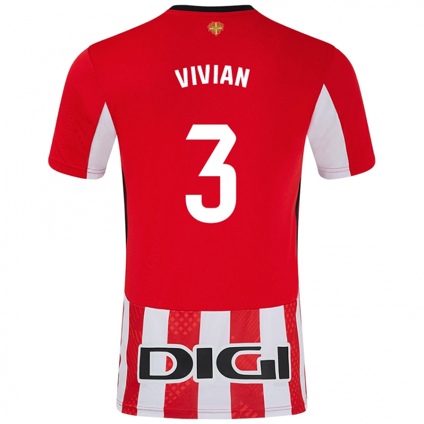 Kinderen Dani Vivian #3 Rood Wit Thuisshirt Thuistenue 2024/25 T-Shirt