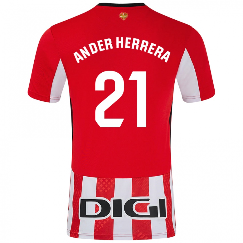 Kinderen Ander Herrera #21 Rood Wit Thuisshirt Thuistenue 2024/25 T-Shirt