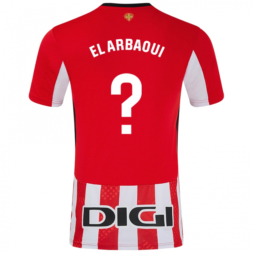 Kinderen Ilyas El Arbaoui #0 Rood Wit Thuisshirt Thuistenue 2024/25 T-Shirt