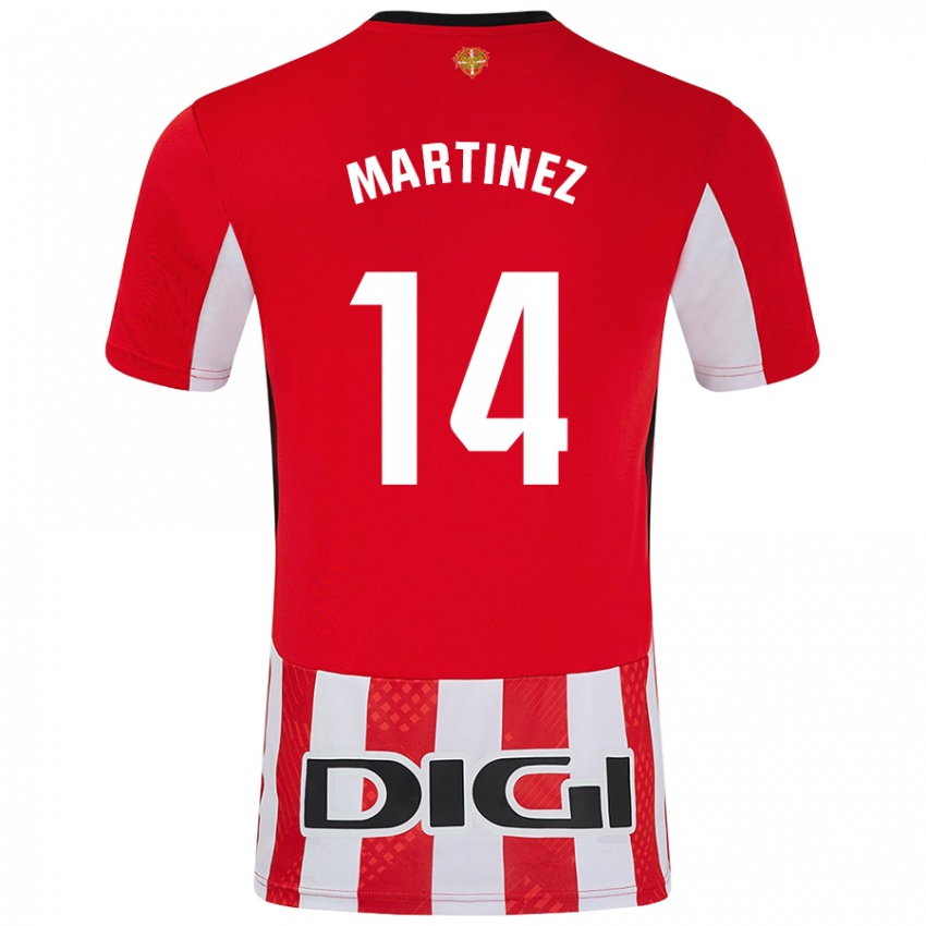 Kinderen Pablo Martínez #14 Rood Wit Thuisshirt Thuistenue 2024/25 T-Shirt