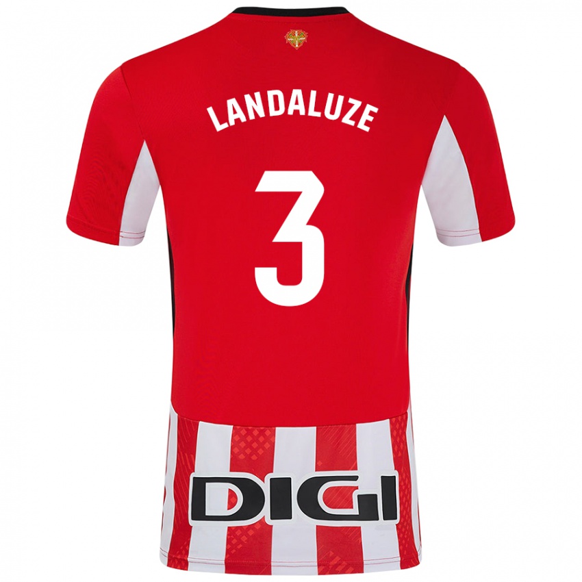 Kinderen Naia Landaluze Marquínez #3 Rood Wit Thuisshirt Thuistenue 2024/25 T-Shirt