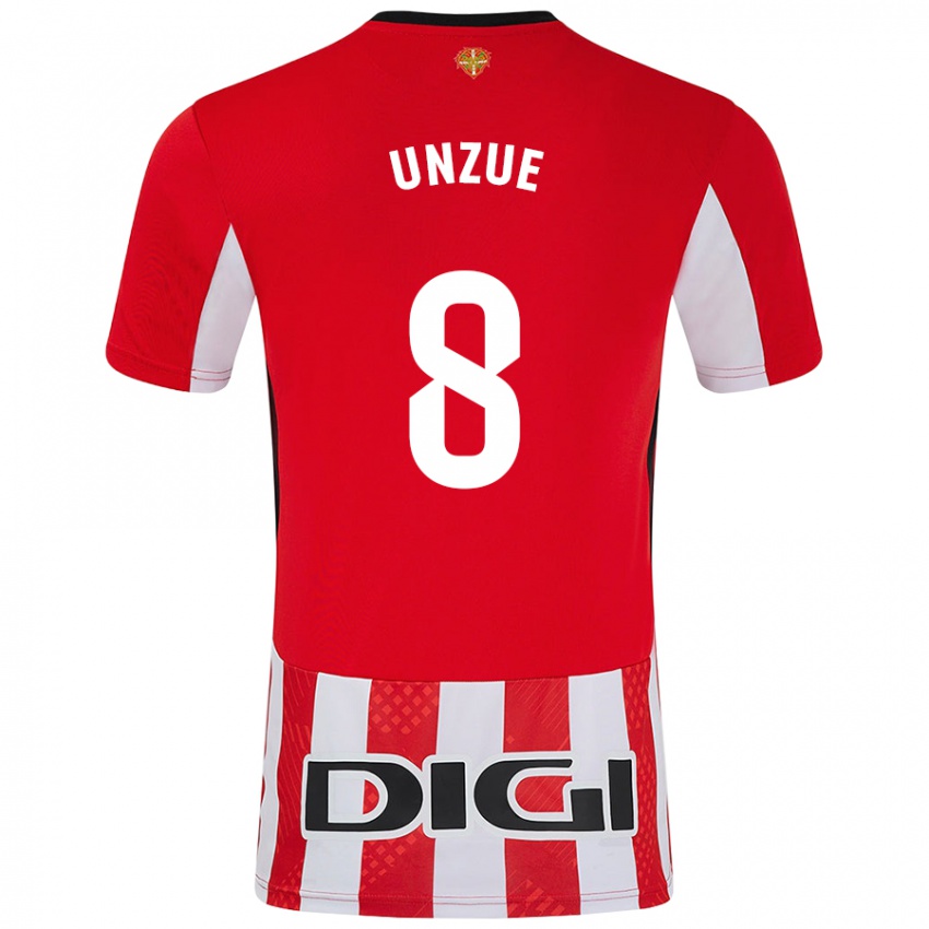 Kinderen Marta Unzué #8 Rood Wit Thuisshirt Thuistenue 2024/25 T-Shirt