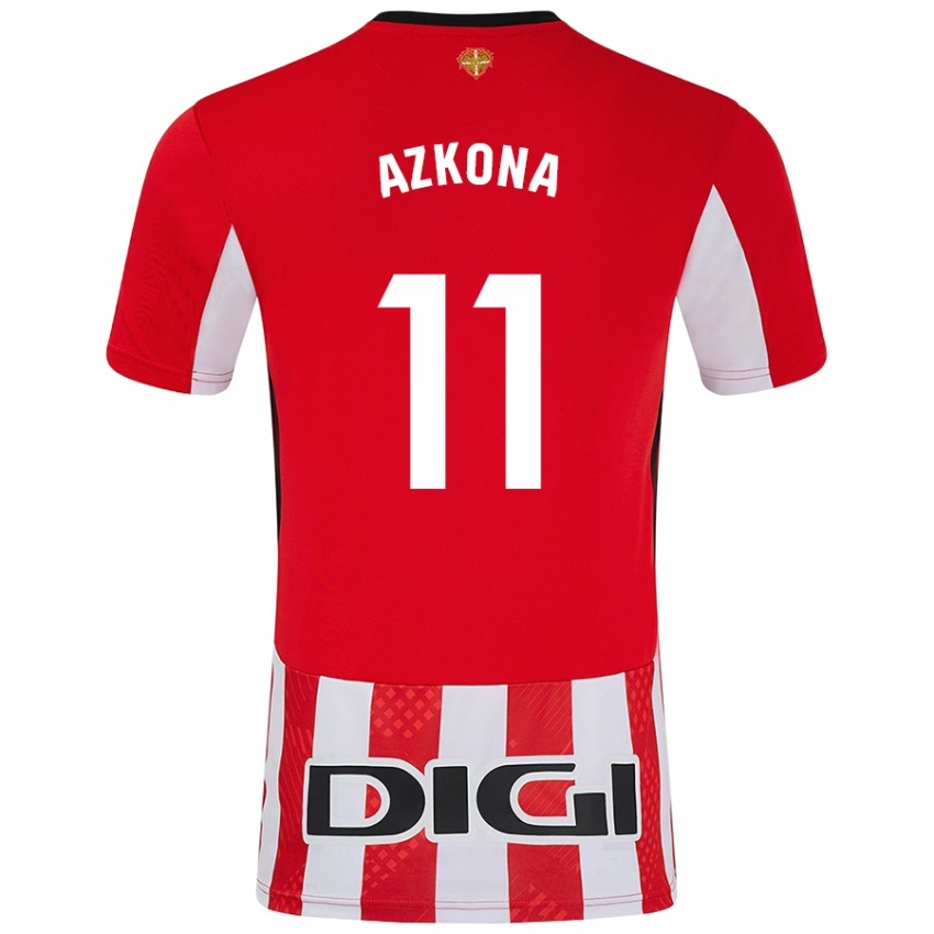 Kinderen Ane Azkona Fuente #11 Rood Wit Thuisshirt Thuistenue 2024/25 T-Shirt