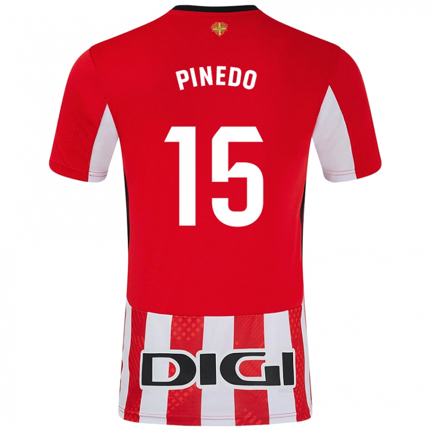 Kinderen Clara Pinedo Castresana #15 Rood Wit Thuisshirt Thuistenue 2024/25 T-Shirt