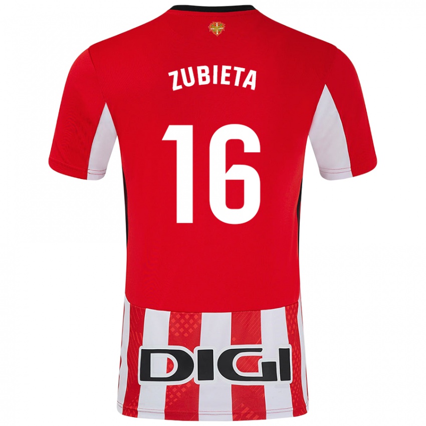 Kinderen Maite Zubieta Arambarri #16 Rood Wit Thuisshirt Thuistenue 2024/25 T-Shirt