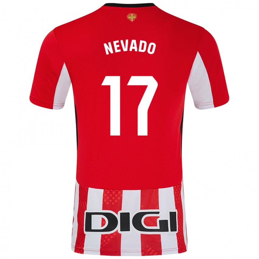 Kinderen Nerea Nevado Gómez #17 Rood Wit Thuisshirt Thuistenue 2024/25 T-Shirt