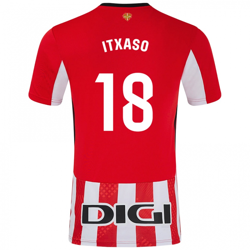 Kinderen Itxaso Uriarte Santamaria #18 Rood Wit Thuisshirt Thuistenue 2024/25 T-Shirt