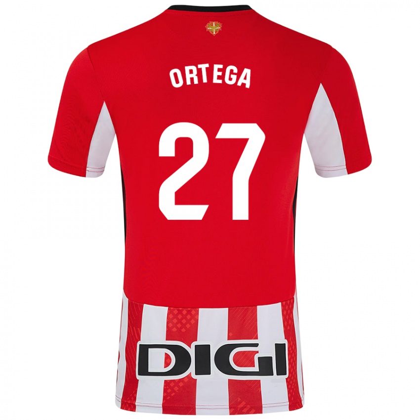 Kinderen Sara Ortega #27 Rood Wit Thuisshirt Thuistenue 2024/25 T-Shirt