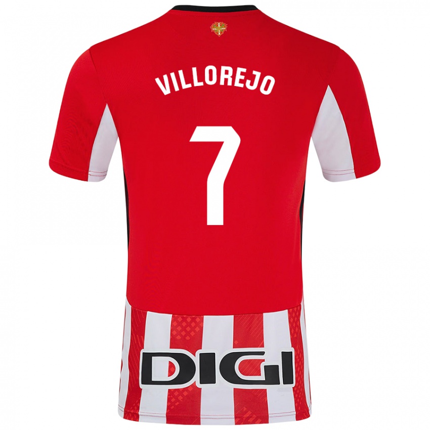 Kinderen Ardaitz Villorejo #7 Rood Wit Thuisshirt Thuistenue 2024/25 T-Shirt