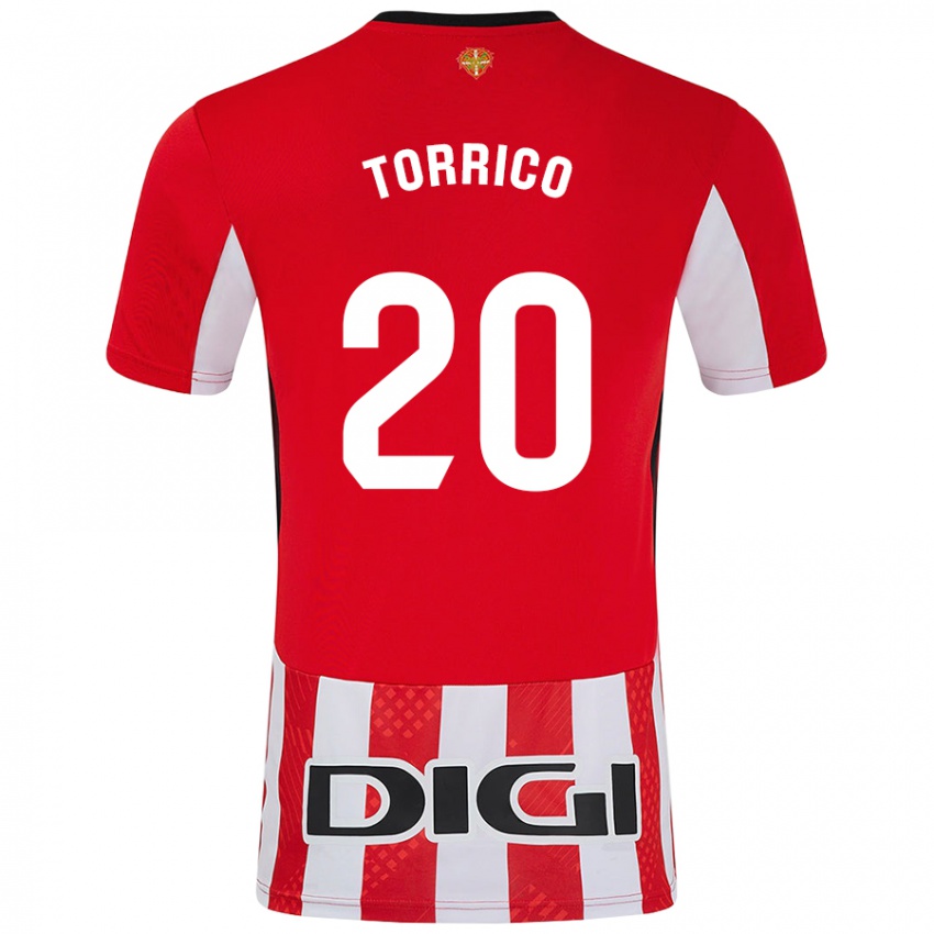 Kinderen Aitor Torrico #20 Rood Wit Thuisshirt Thuistenue 2024/25 T-Shirt