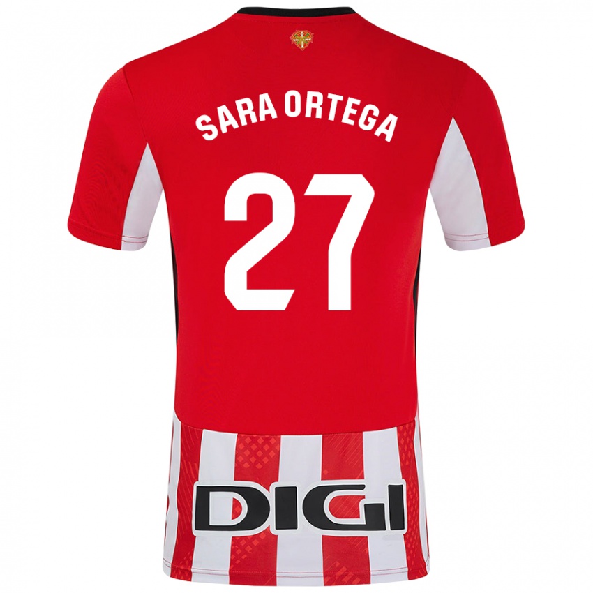 Kinderen Sara Ortega Ruiz #27 Rood Wit Thuisshirt Thuistenue 2024/25 T-Shirt