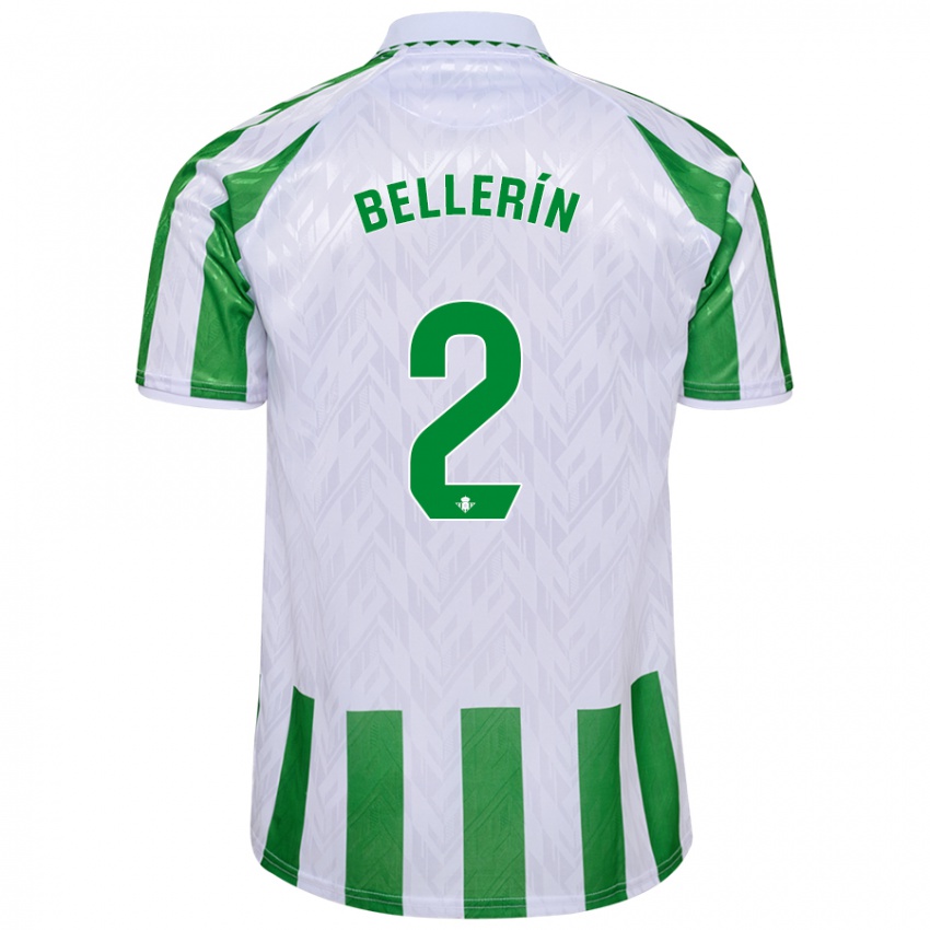 Kinderen Hector Bellerin #2 Groen Witte Strepen Thuisshirt Thuistenue 2024/25 T-Shirt