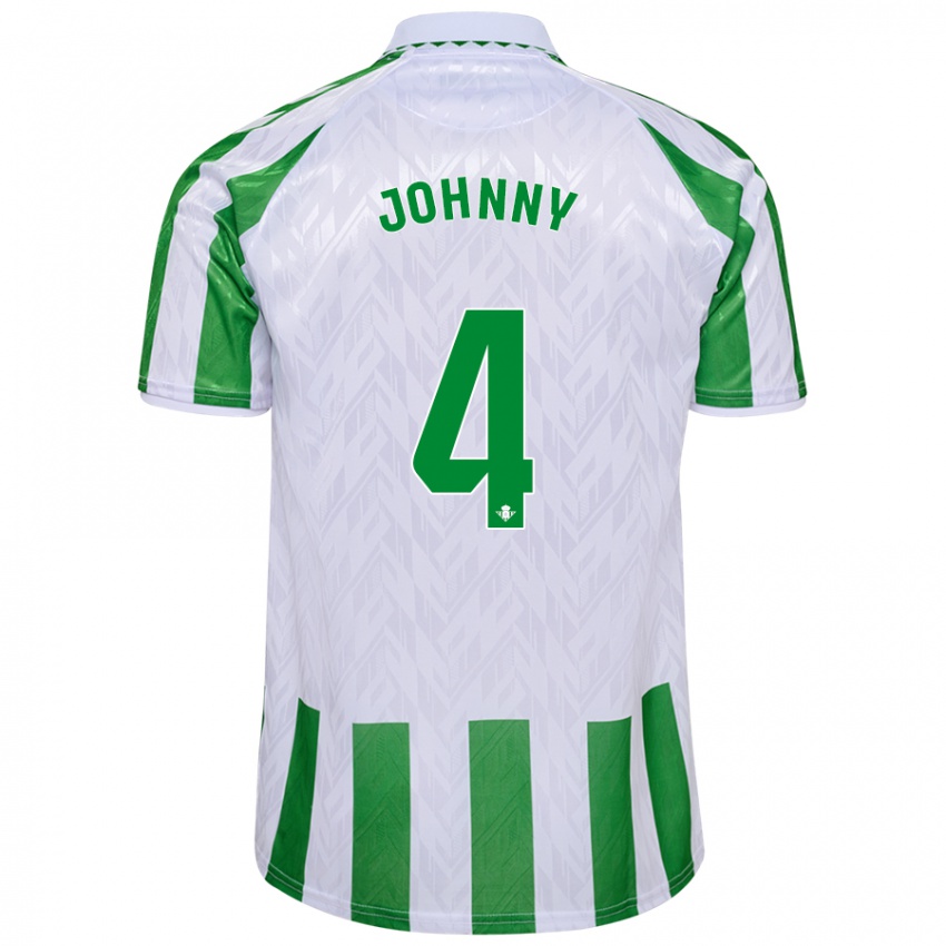 Kinderen Johnny Cardoso #4 Groen Witte Strepen Thuisshirt Thuistenue 2024/25 T-Shirt