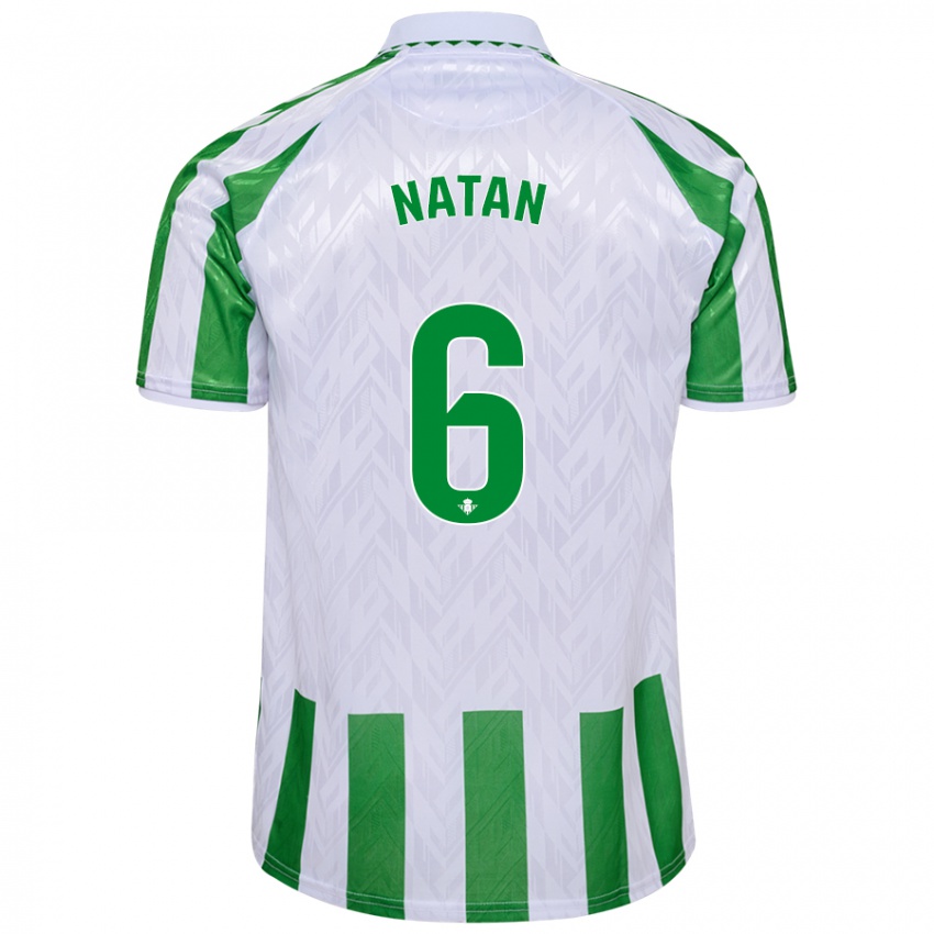 Kinderen Natan #6 Groen Witte Strepen Thuisshirt Thuistenue 2024/25 T-Shirt