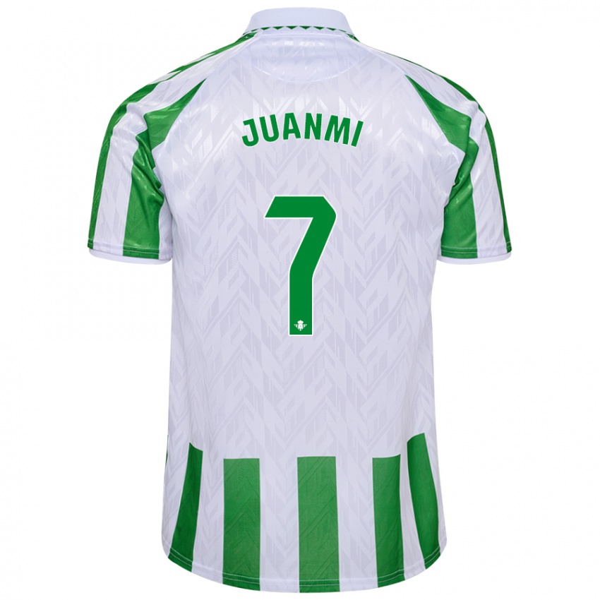 Kinderen Juanmi #7 Groen Witte Strepen Thuisshirt Thuistenue 2024/25 T-Shirt