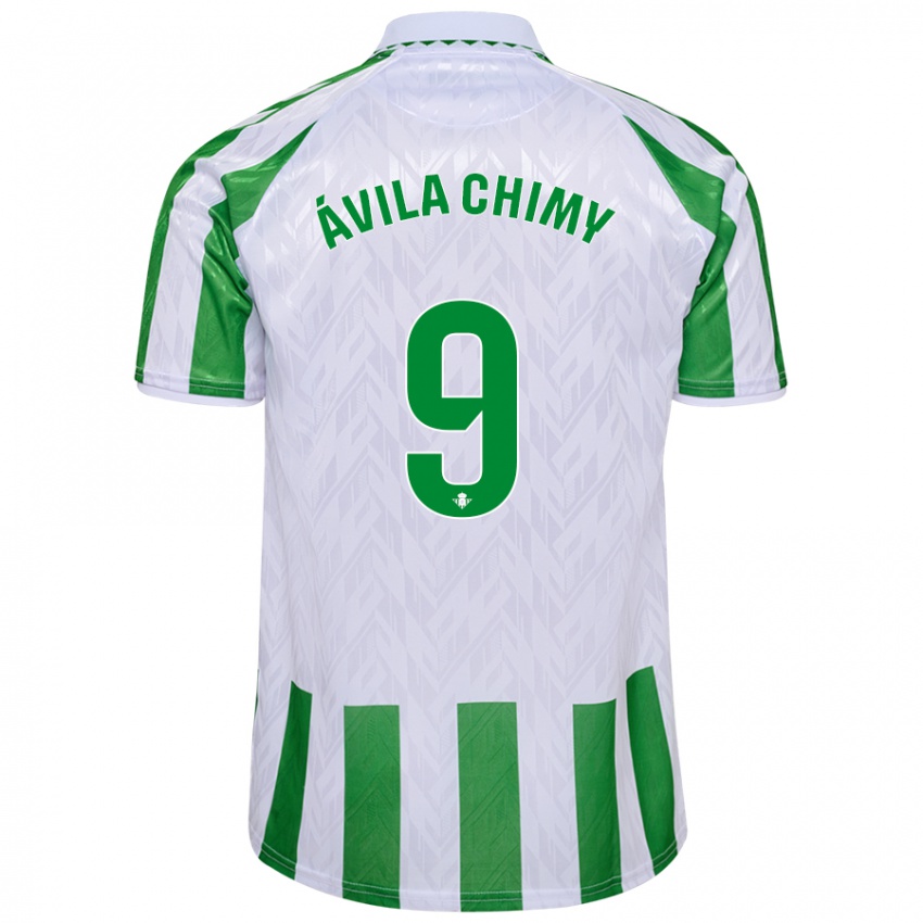 Kinderen Chimy Ávila #9 Groen Witte Strepen Thuisshirt Thuistenue 2024/25 T-Shirt