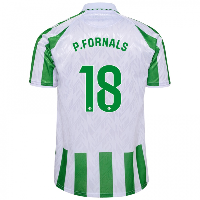 Kinderen Pablo Fornals #18 Groen Witte Strepen Thuisshirt Thuistenue 2024/25 T-Shirt