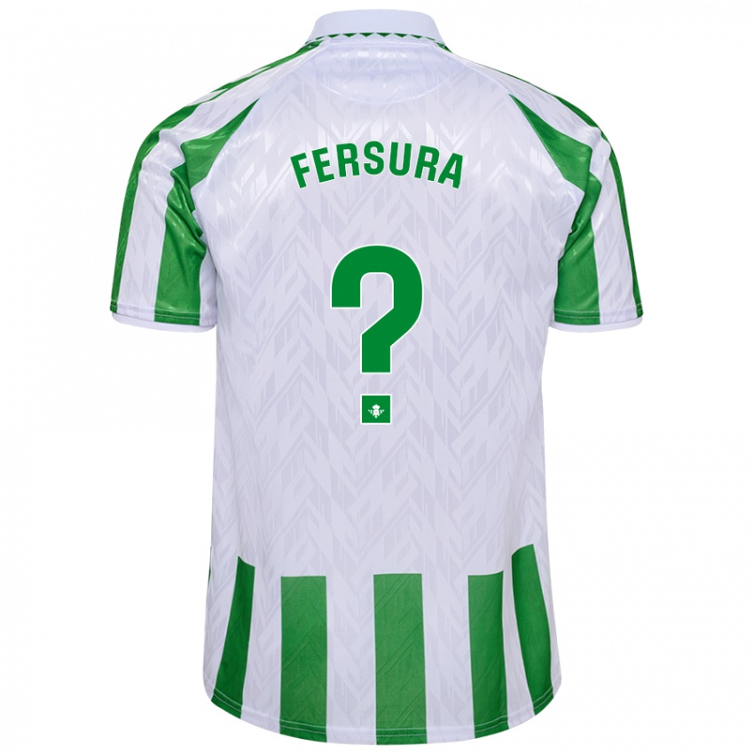 Kinderen João Fersura #0 Groen Witte Strepen Thuisshirt Thuistenue 2024/25 T-Shirt