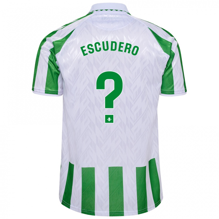 Kinderen Ale Escudero #0 Groen Witte Strepen Thuisshirt Thuistenue 2024/25 T-Shirt