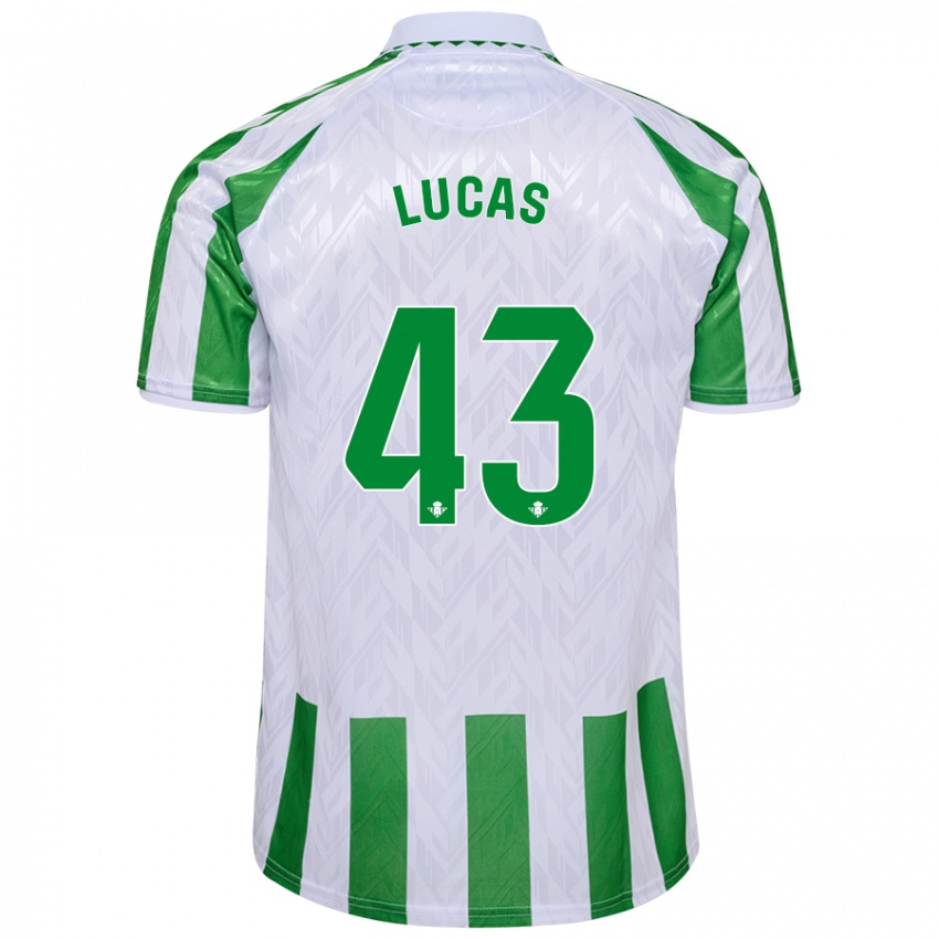 Kinderen Lucas Alcázar #43 Groen Witte Strepen Thuisshirt Thuistenue 2024/25 T-Shirt