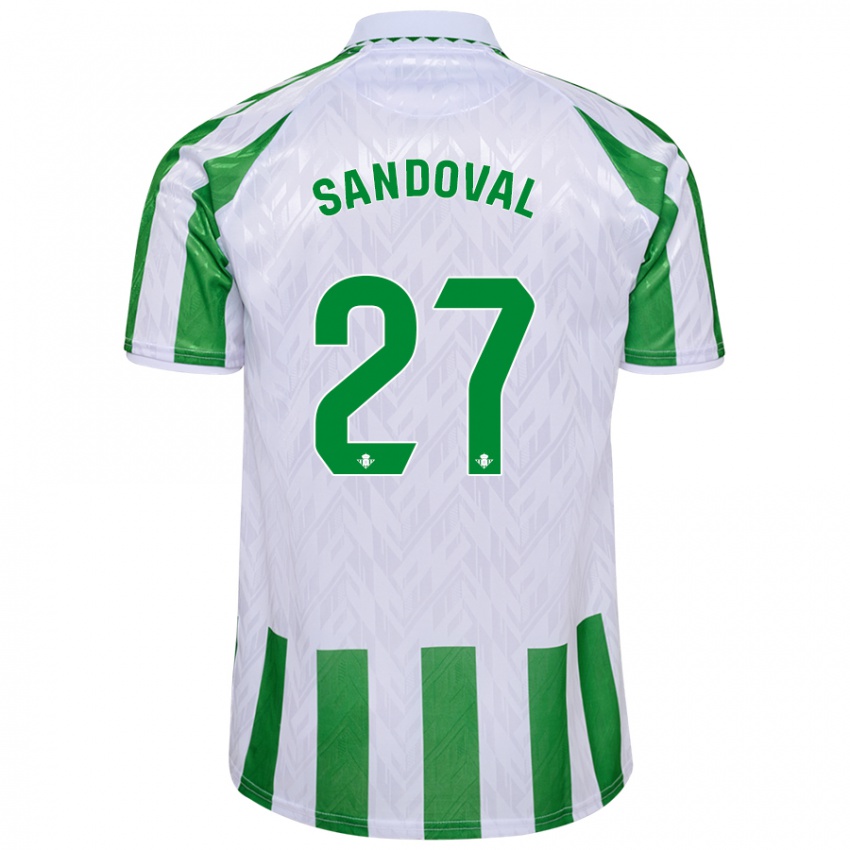 Kinderen Keimer Sandoval #27 Groen Witte Strepen Thuisshirt Thuistenue 2024/25 T-Shirt