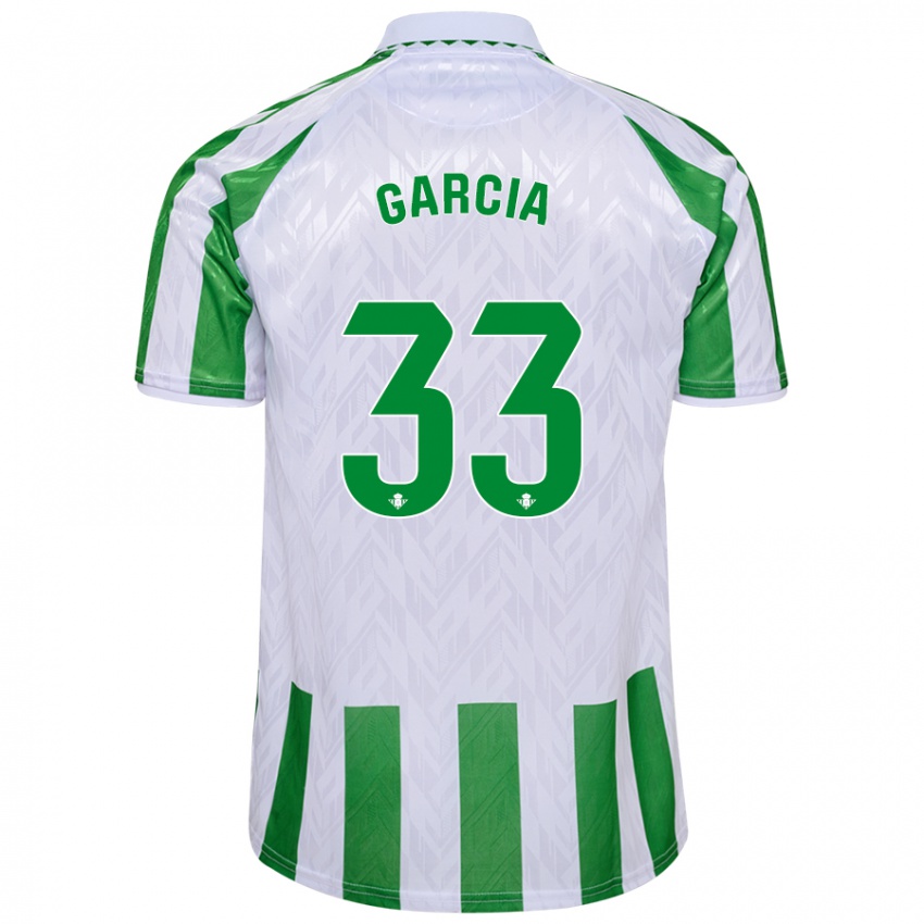 Kinderen Pablo García #33 Groen Witte Strepen Thuisshirt Thuistenue 2024/25 T-Shirt