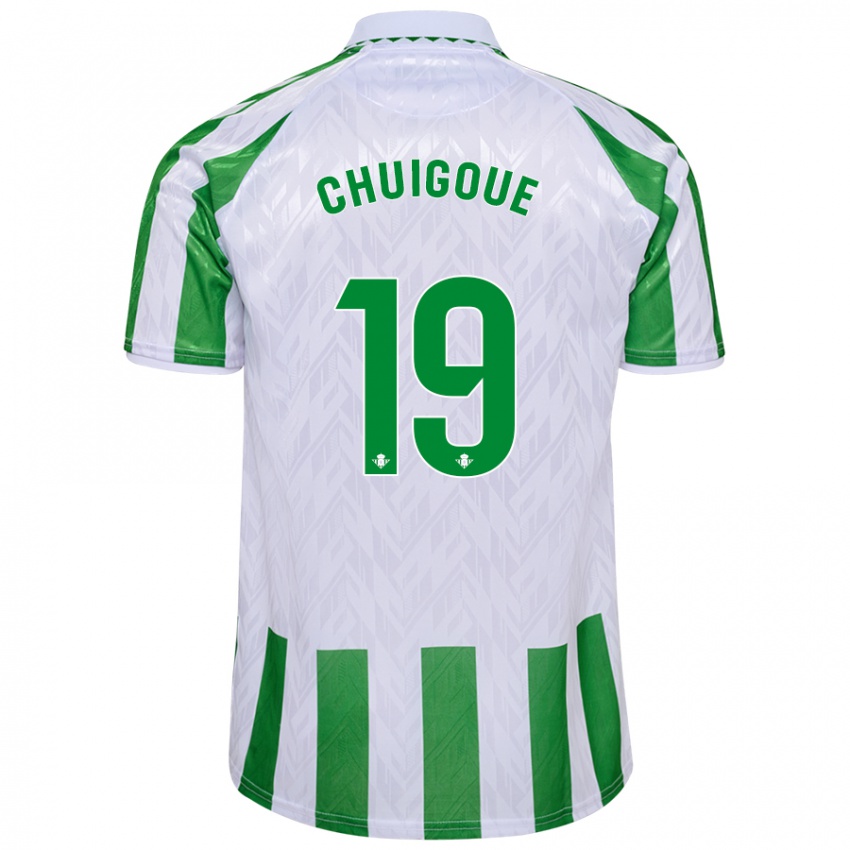 Kinderen Dorine Chuigoué #19 Groen Witte Strepen Thuisshirt Thuistenue 2024/25 T-Shirt