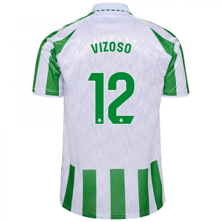 Kinderen Paula Vizoso Prieto #12 Groen Witte Strepen Thuisshirt Thuistenue 2024/25 T-Shirt