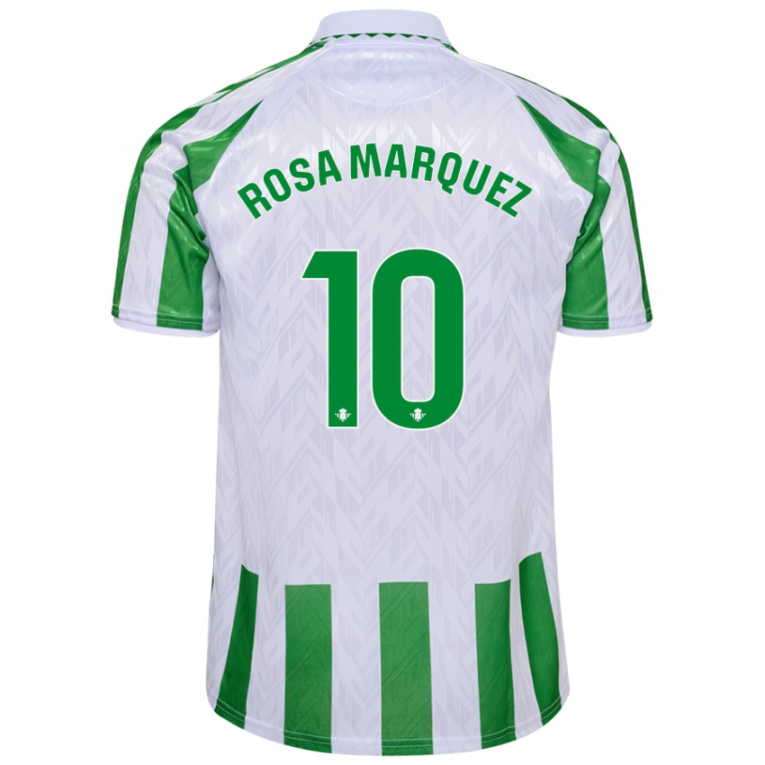 Kinderen Rosa Márquez Baena #10 Groen Witte Strepen Thuisshirt Thuistenue 2024/25 T-Shirt