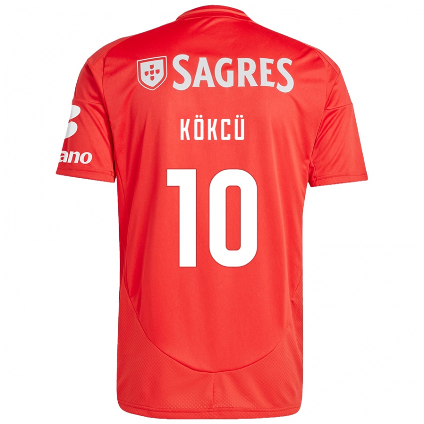 Kinderen Orkun Kökcü #10 Rood Wit Thuisshirt Thuistenue 2024/25 T-Shirt