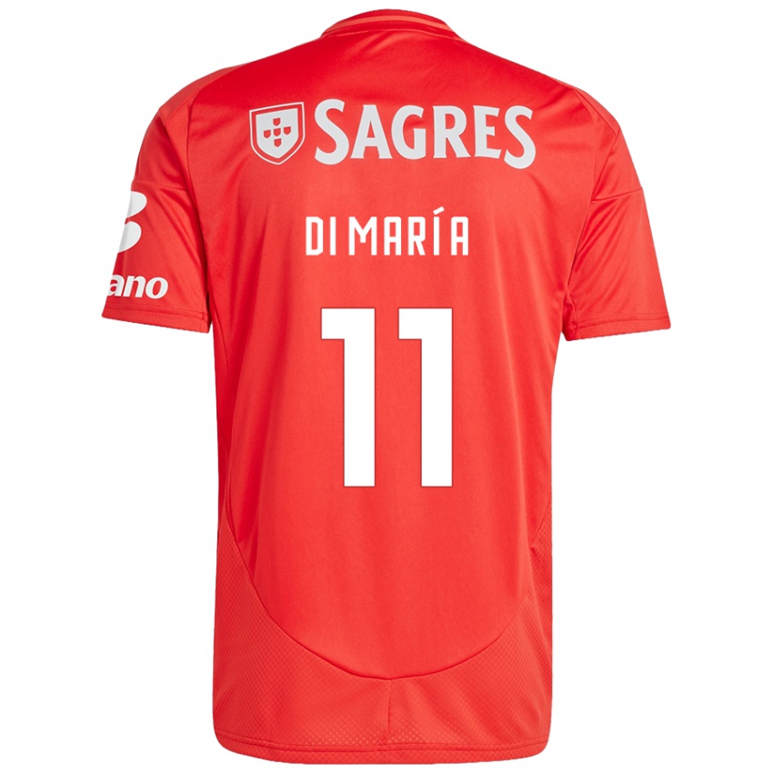 Kinderen Angel Di Maria #11 Rood Wit Thuisshirt Thuistenue 2024/25 T-Shirt